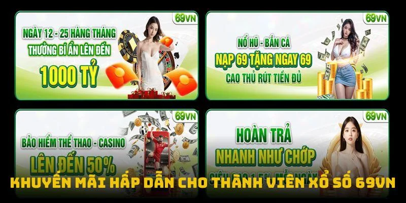Khuyến mãi hấp dẫn cho thành viên xổ số 69VN